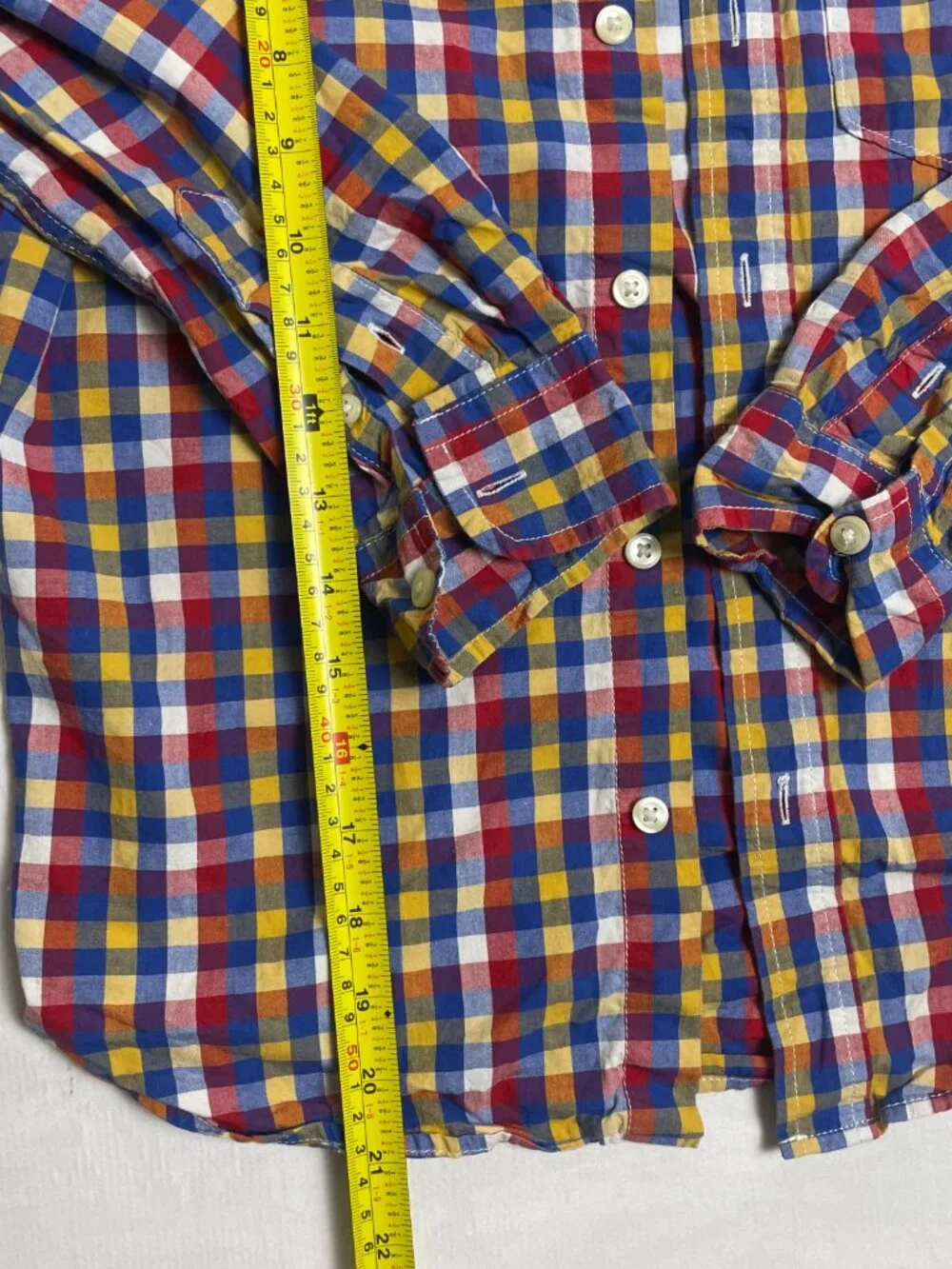 GAP Boys Long Sleeve multicolor Button Up Shirt Sz 10 Regular 100% cotton L